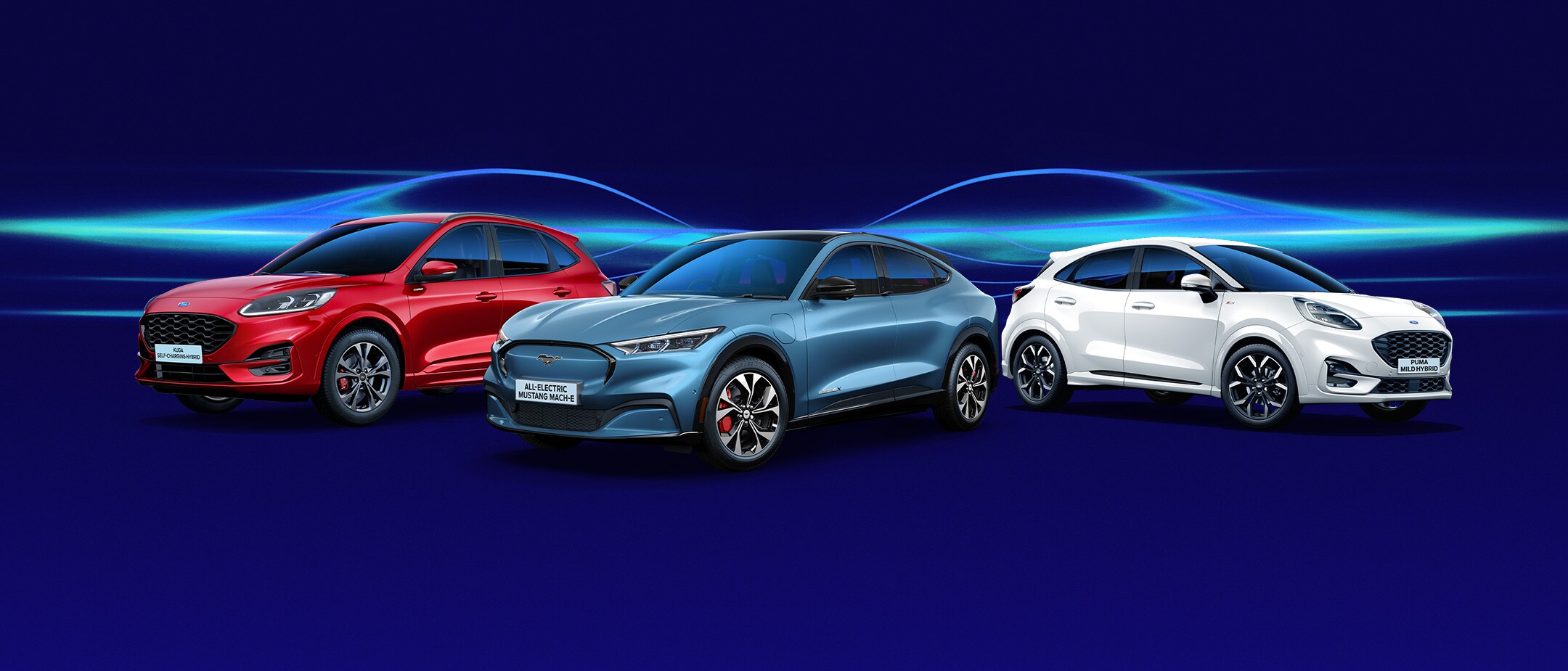 Ford PVs on blue background