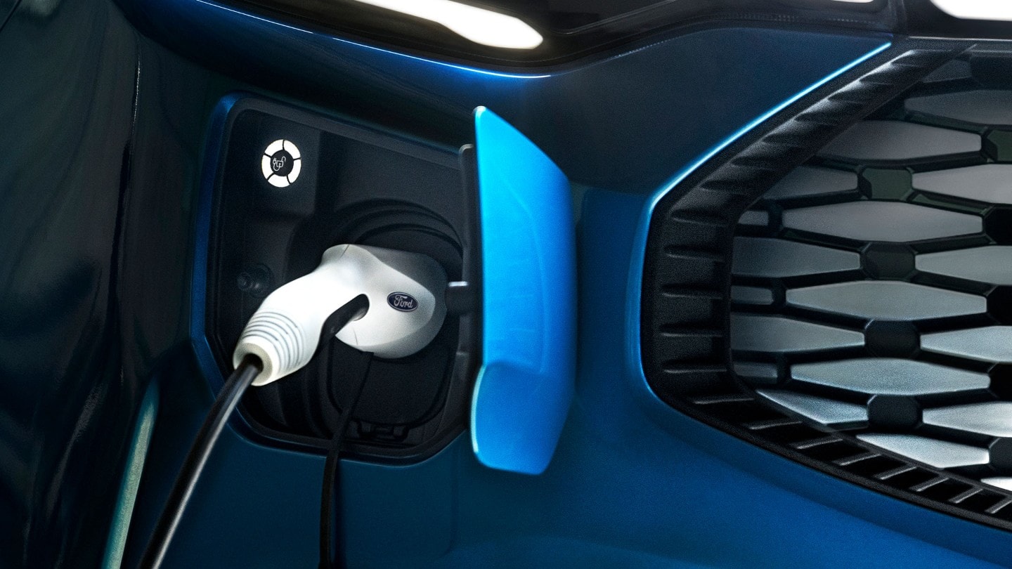 Charging Blue Ford
