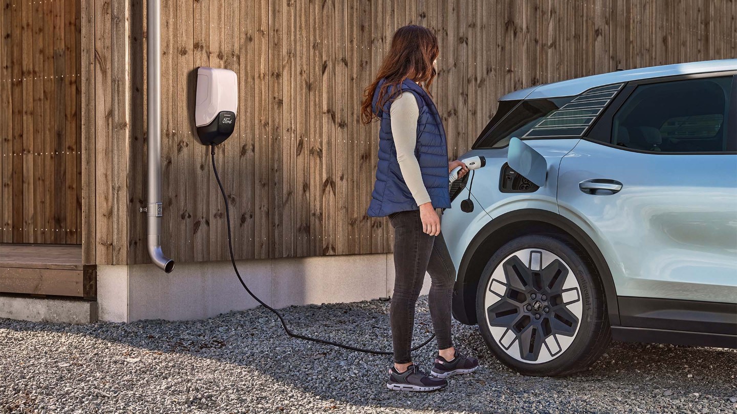 Charging the Electric Explorer from a home charging point