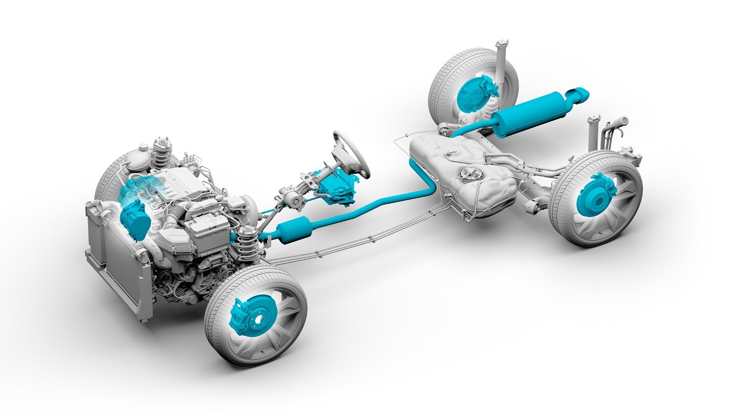 Ford Focus EcoBoost Hybrid powershift graphic
