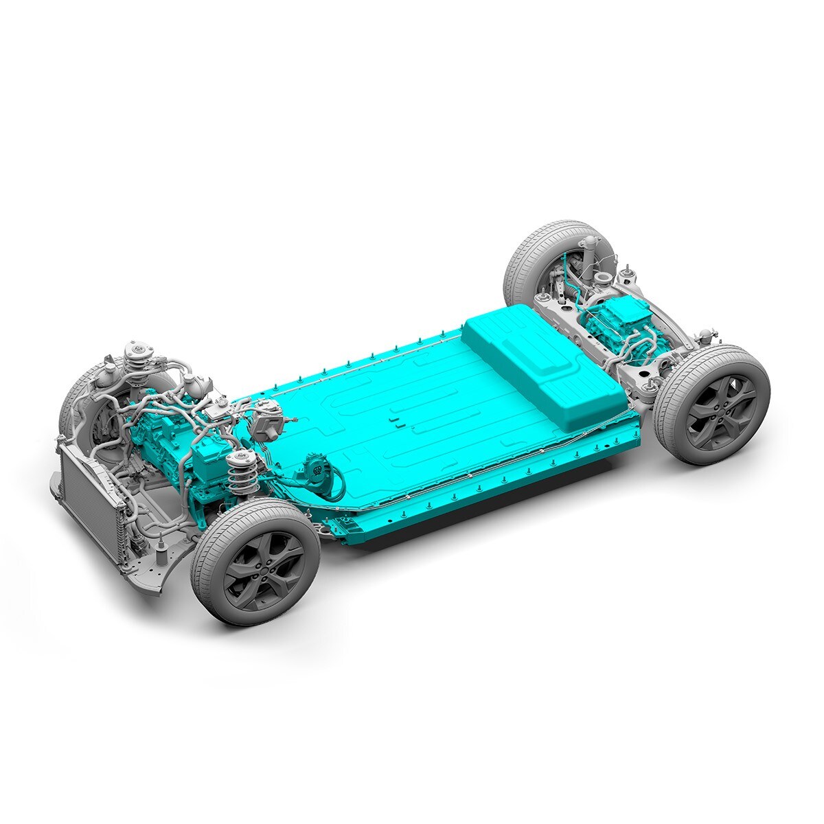 All-New Ford Mustang Mach-E AWD model chassis diagram