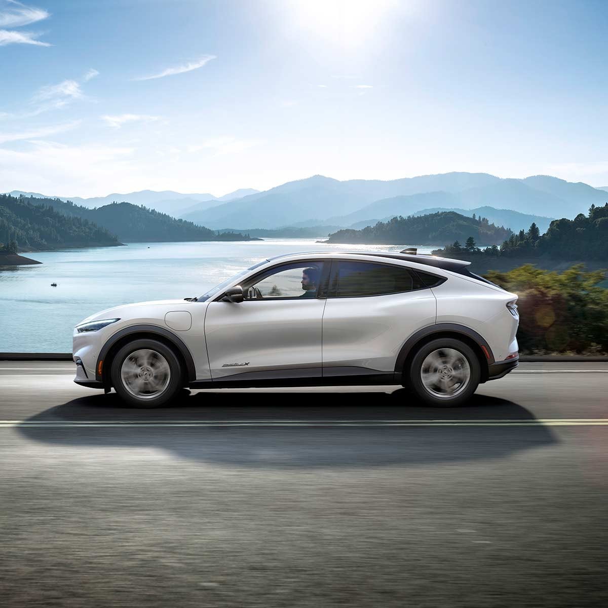 New Ford Mustang Mach-E Base model driving