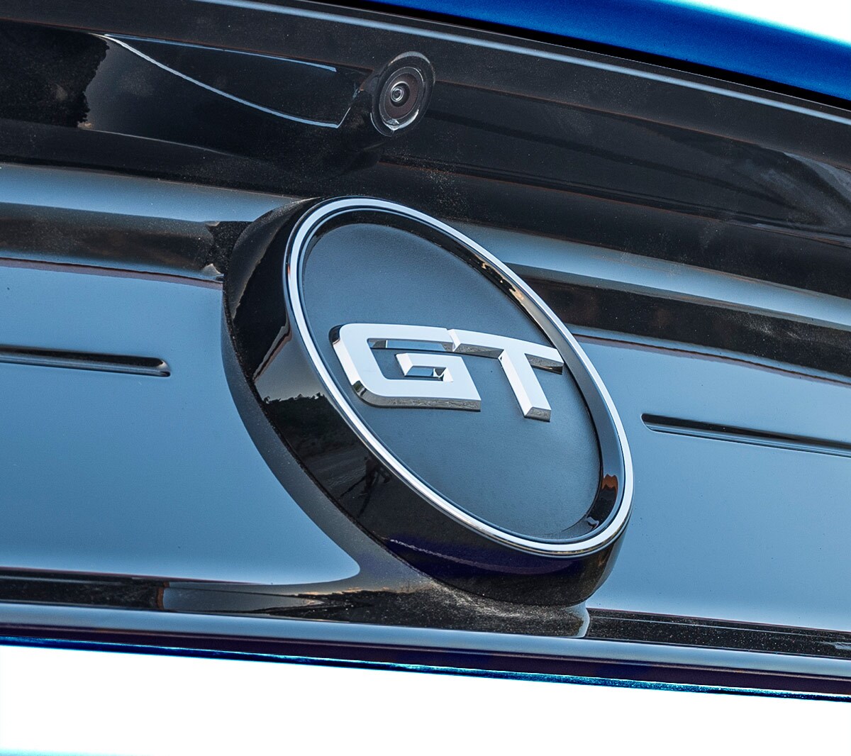 Ford Mustang Mach 1 rear badge close up