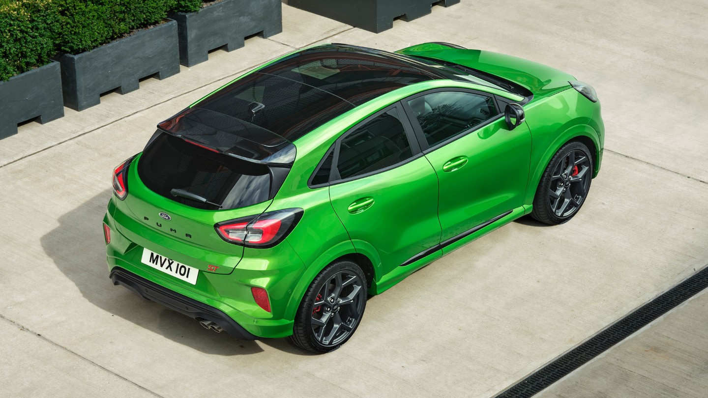 Ford Puma ST exterior overhead rear view