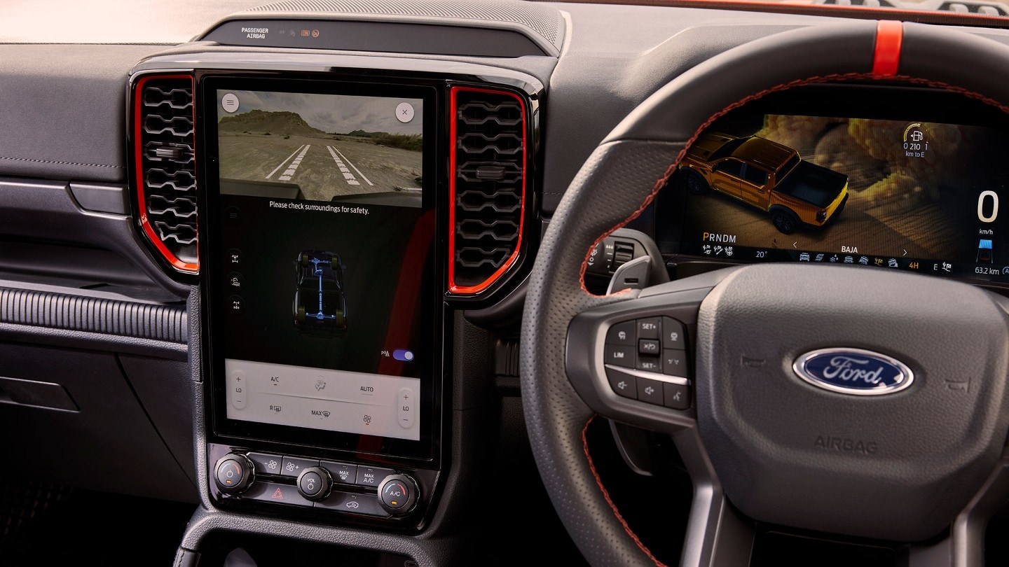 Ford Ranger Raptor interior dashboard view