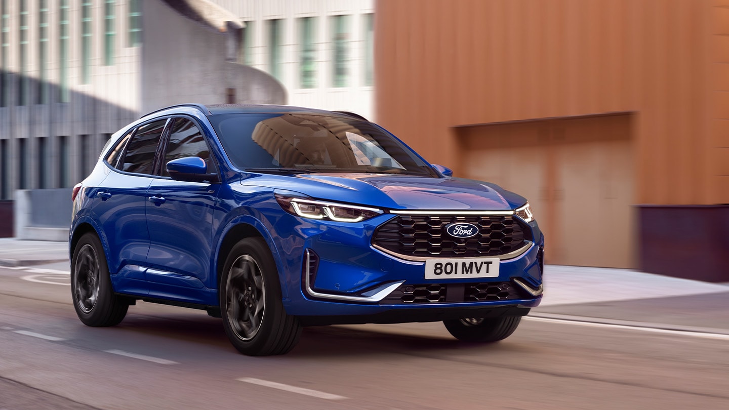 Blue All-New Ford Kuga driving