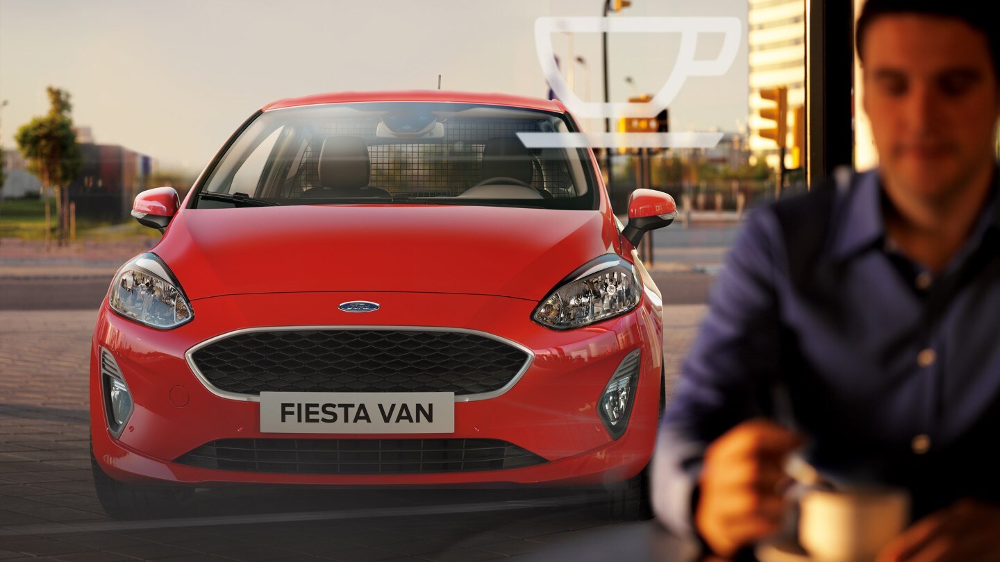 Ford Fiesta Van with driver alert logo