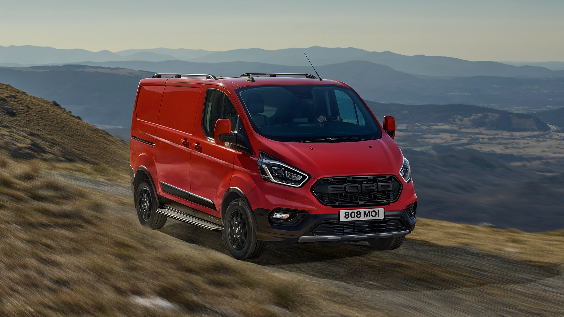 New Ford Transit Custom Trail in rural field