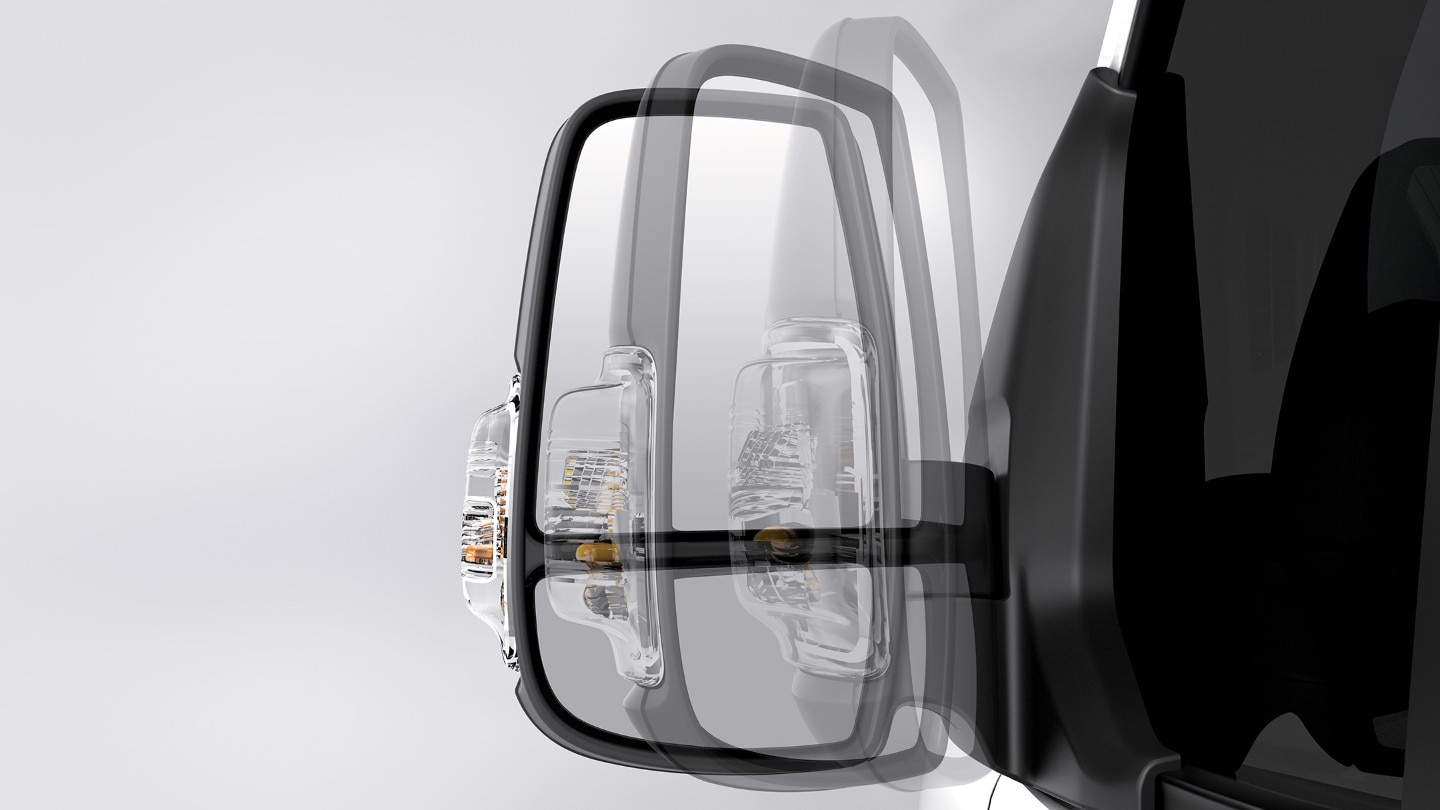 Power-foldable mirrors