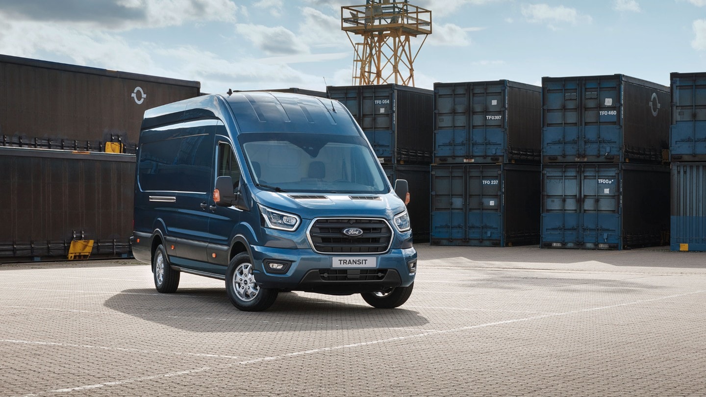New Ford Transit Van Trail front view parked