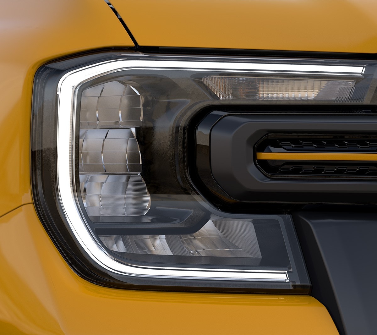 All-New Ranger Wildtrak X front light detail