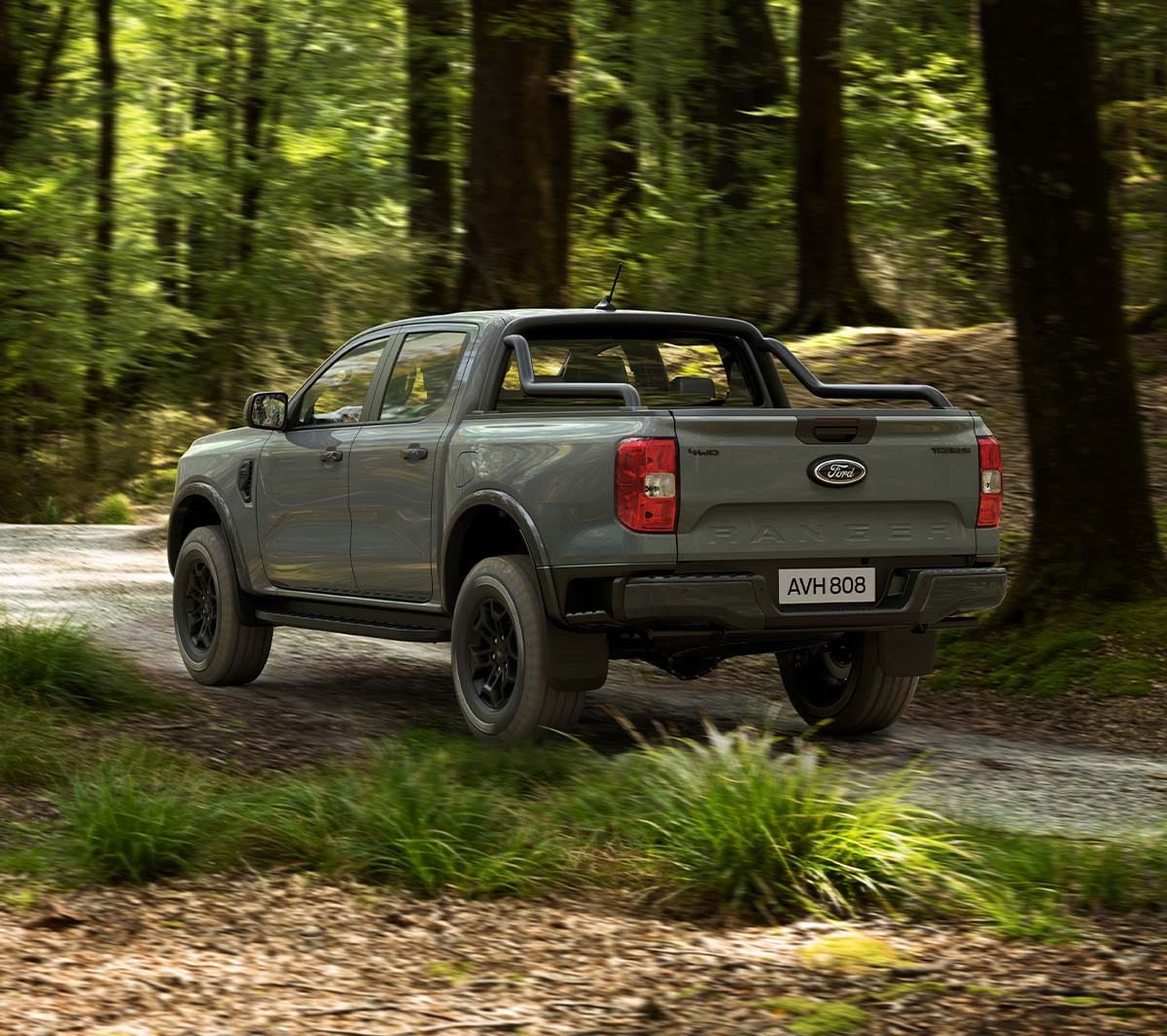All-New Ranger Tremor driving in forest rear view