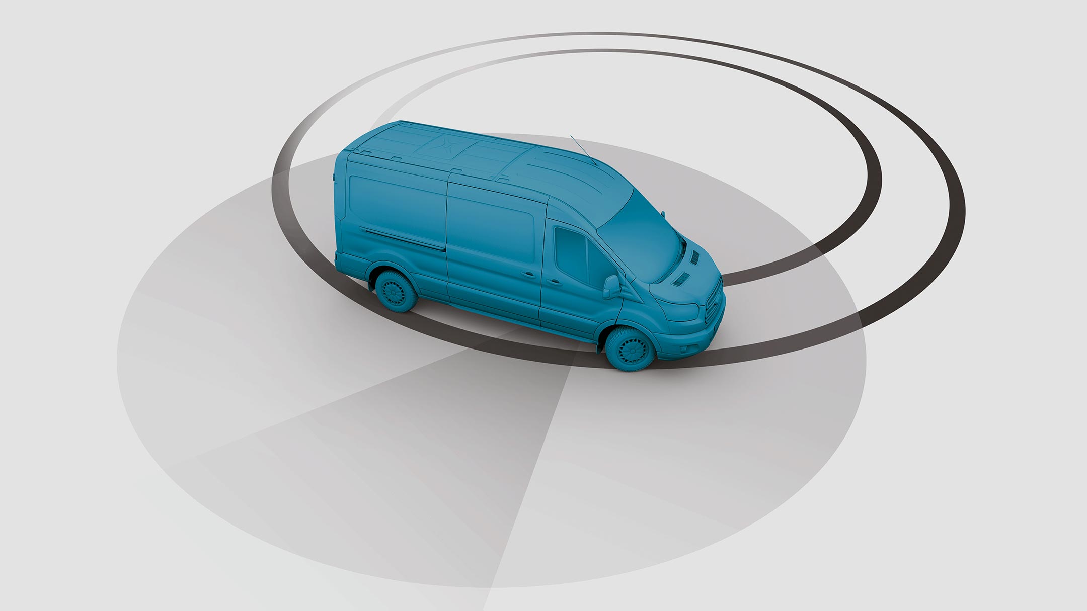 Ford Transit Minibus Turning Circle graphic