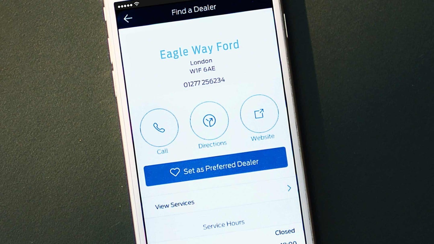 How to Find a Dealer within FordPass Ford IE